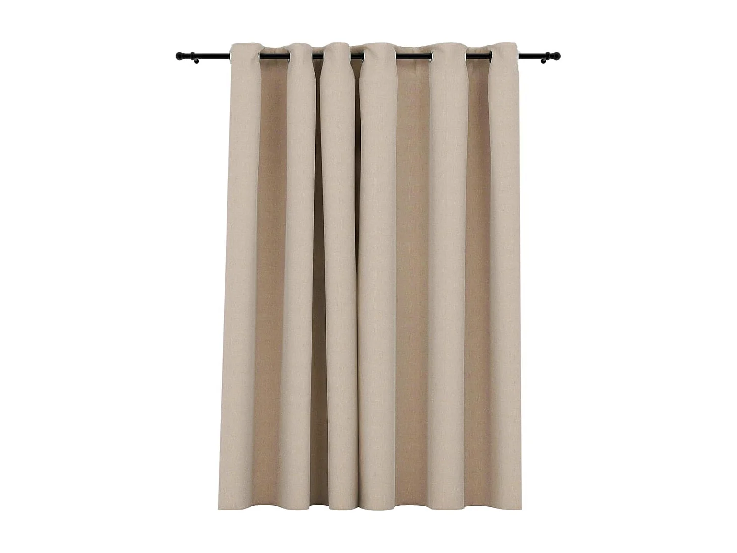 Rideau occultant aspect de lin avec œillets beige 290x245 cm