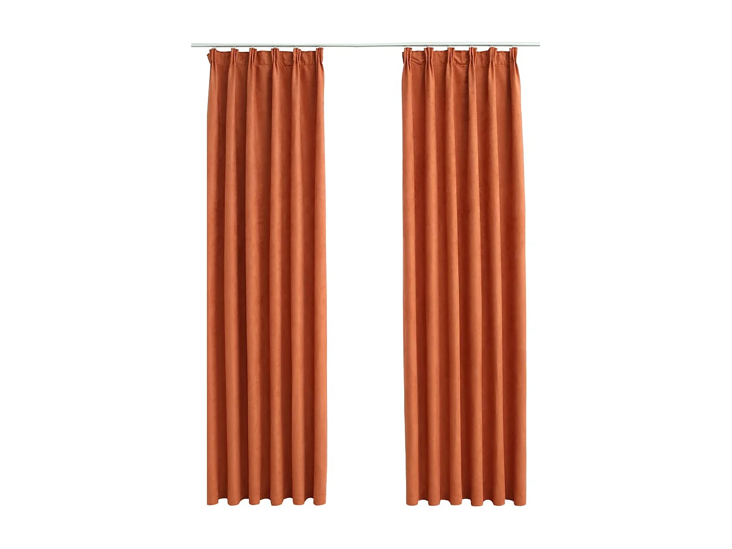 Tende oscuranti con ganci 2 pz Ruggine 140x225 cm