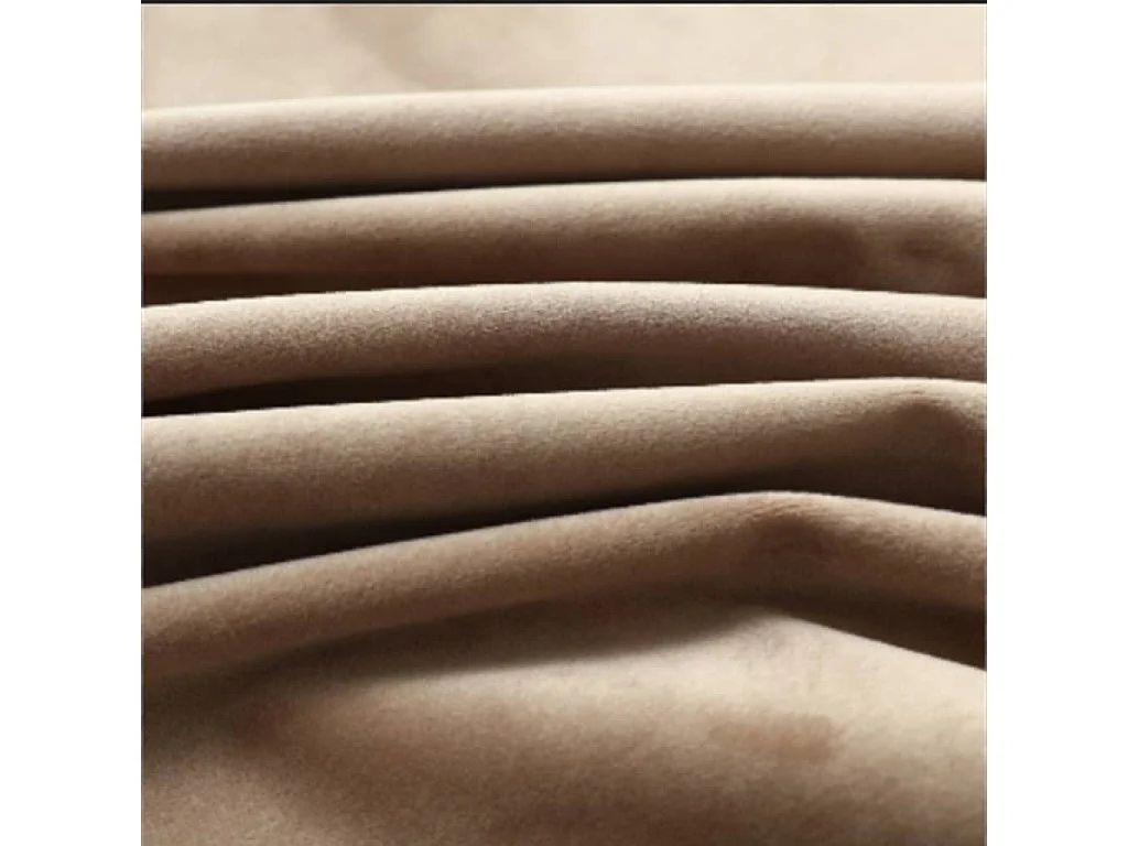 Rideaux occultants avec anneaux 2 pcs Velours Beige 140x175 cm