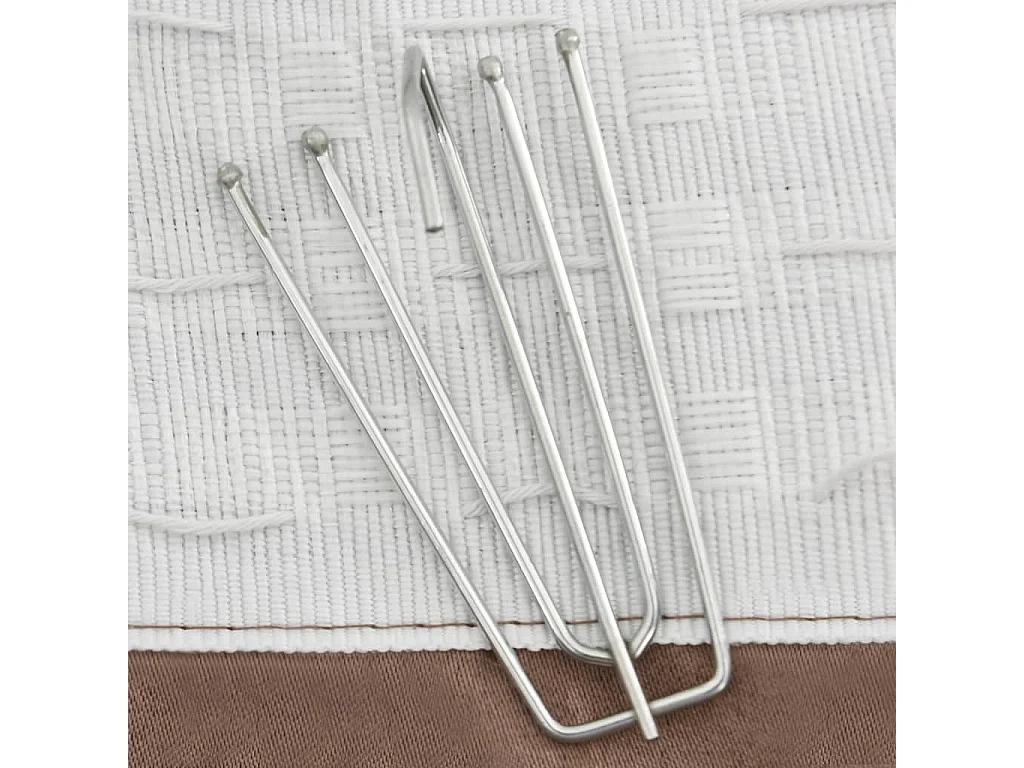 Rideau occultant d'aspect de lin avec crochets Taupe 290x245 cm