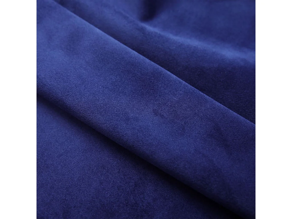Rideaux occultants et anneaux 2pcs Velours Bleu foncé 140x225cm