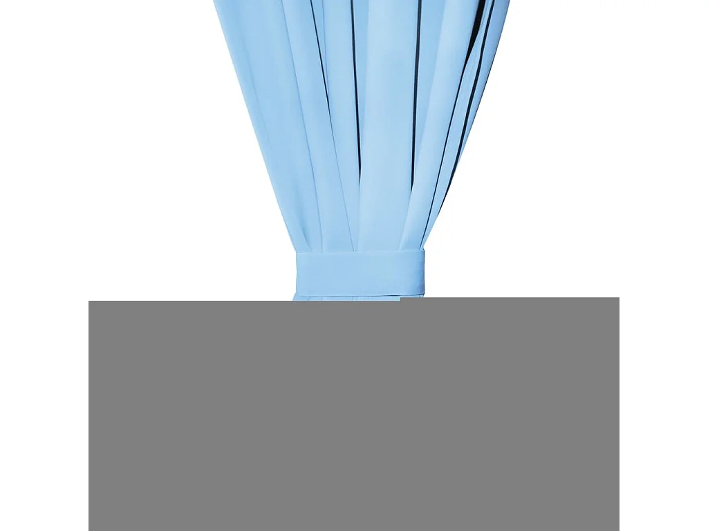 Cortina com ilhós de metal 2 unidades 135 x 245 cm Turquesa