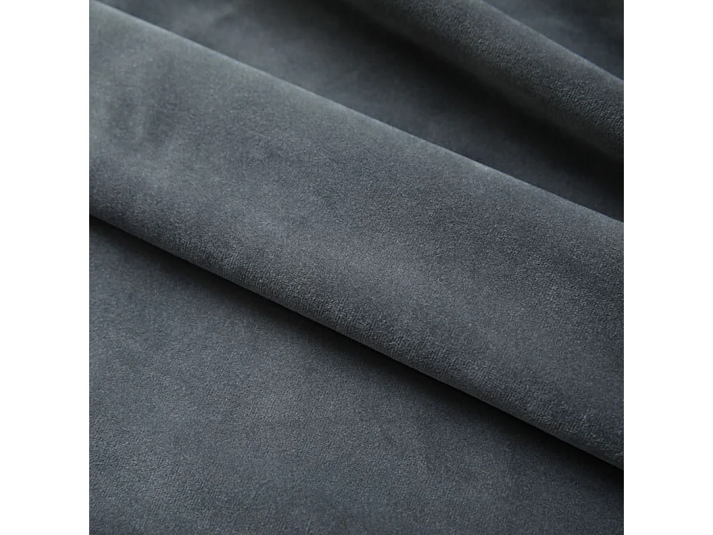 Tenda oscurante con ganci Velluto Antracite 290x245 cm