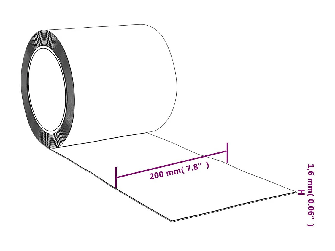 Cortina de porta transparente 200 mmx1,6 mm 50 m PVC