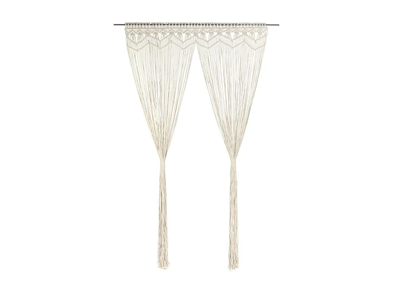 Rideau en macramé 140x240 cm Coton