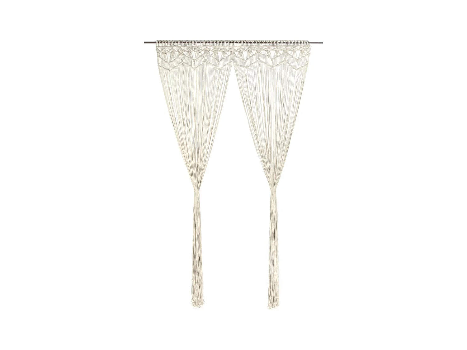 Rideau en macramé 140x240 cm Coton