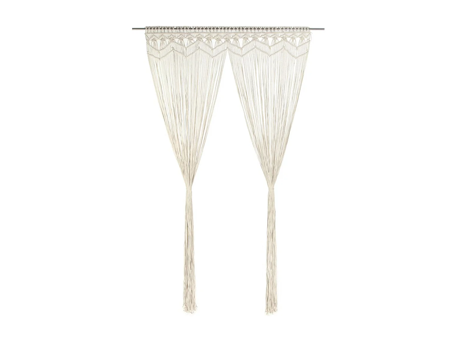 Rideau en macramé 140x240 cm Coton