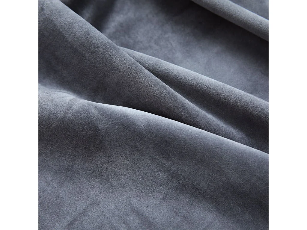 Tende e anelli oscuranti 2pz Velluto Antracite 140x245 cm