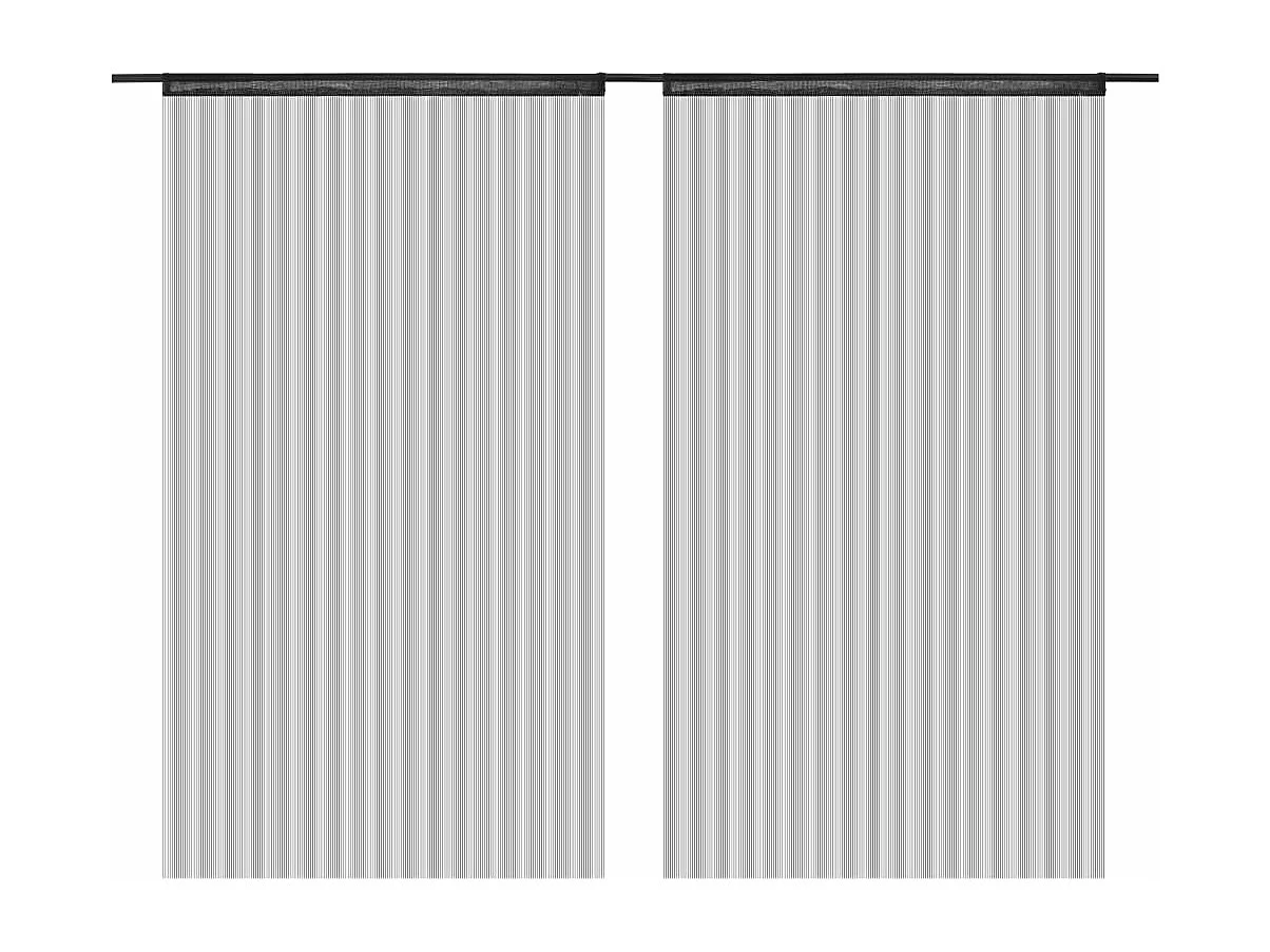Cortina de hilo 2 piezas 140 x 250 cm Negro