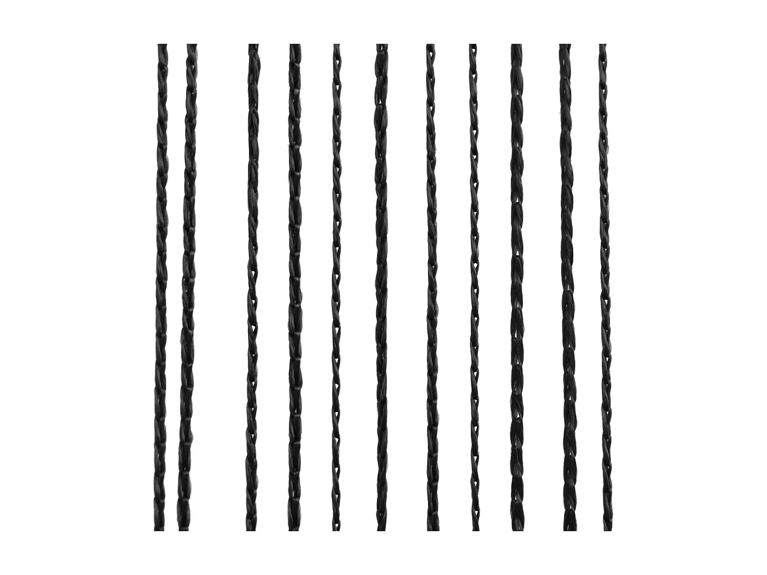 Cortina de hilo 2 piezas 140 x 250 cm Negro