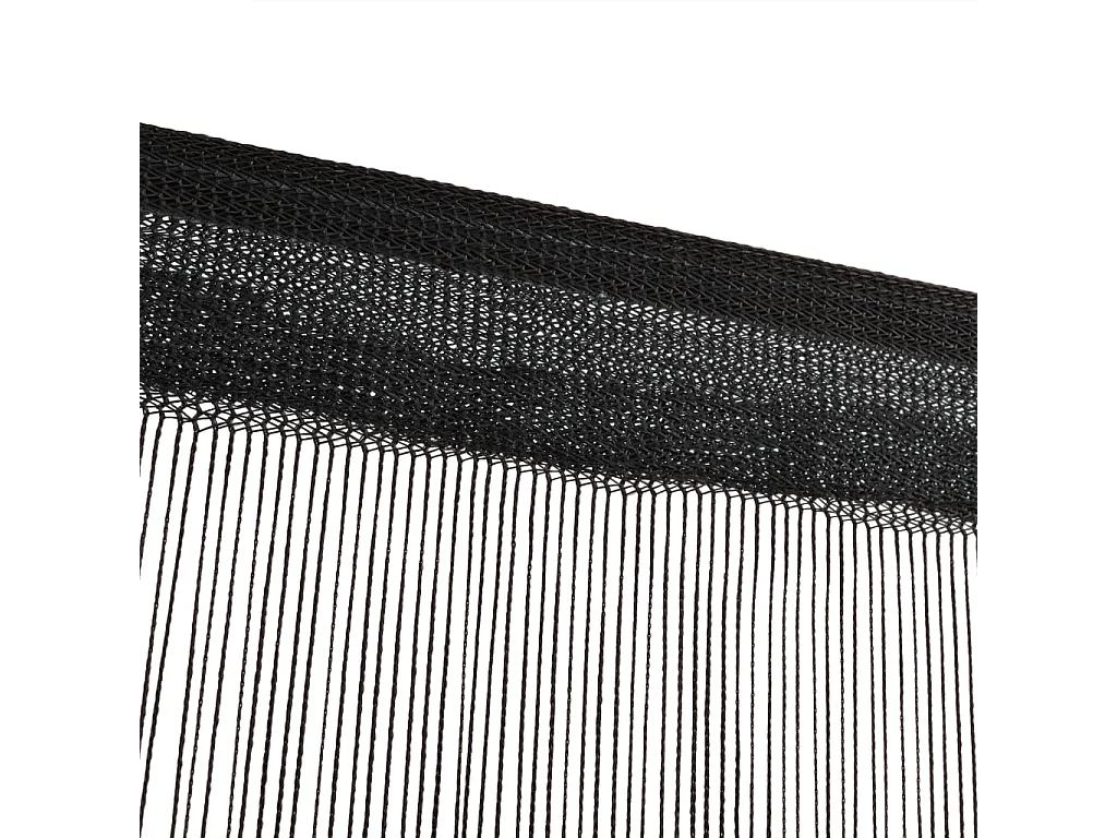 Cortina de hilo 2 piezas 140 x 250 cm Negro