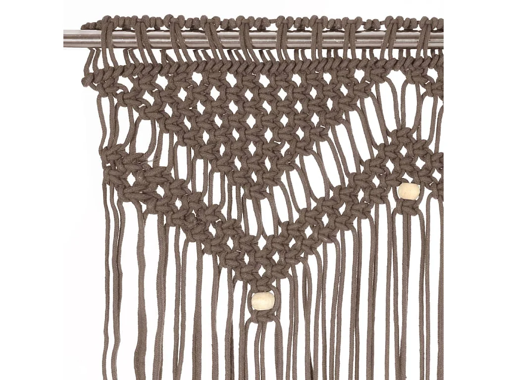 Tenda macramè tortora 140x240 cm Cotone