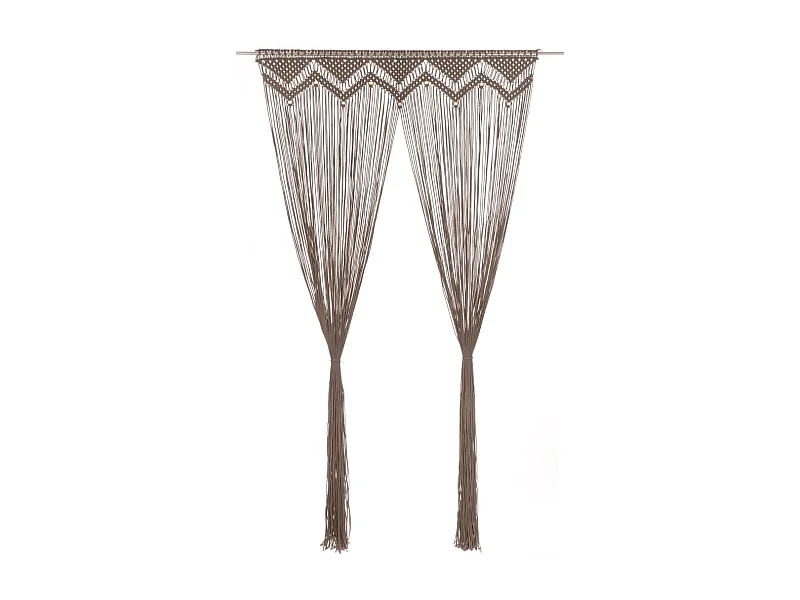 Tenda macramè tortora 140x240 cm Cotone