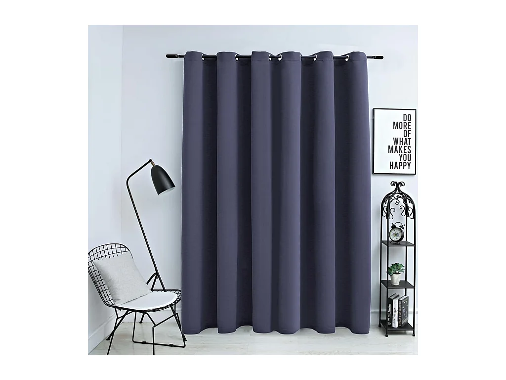 Tenda oscurante e anelli in metallo Antracite 290x245 cm