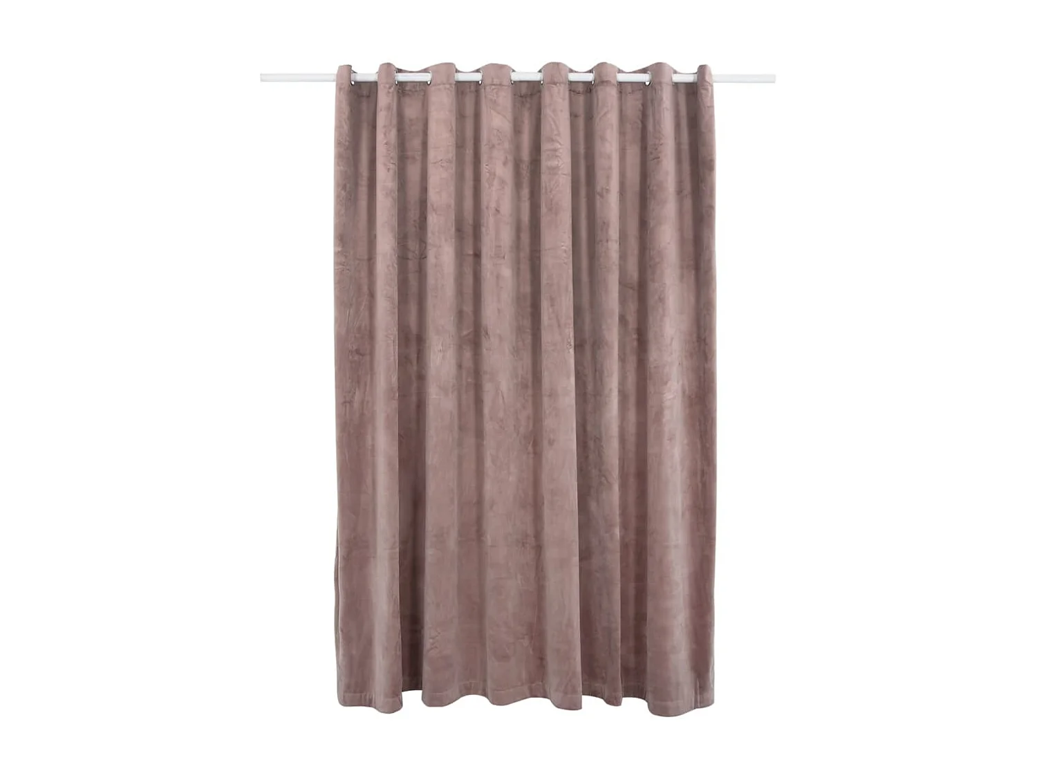 Cortina blackout com argolas de metal Veludo Rosa 290x245 cm