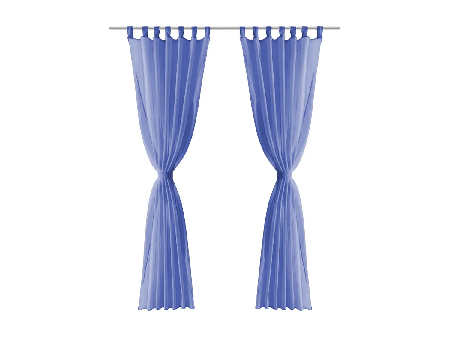 Verdunkelungsvorhang 2 Stück Voile 140 x 245 cm Königsblau