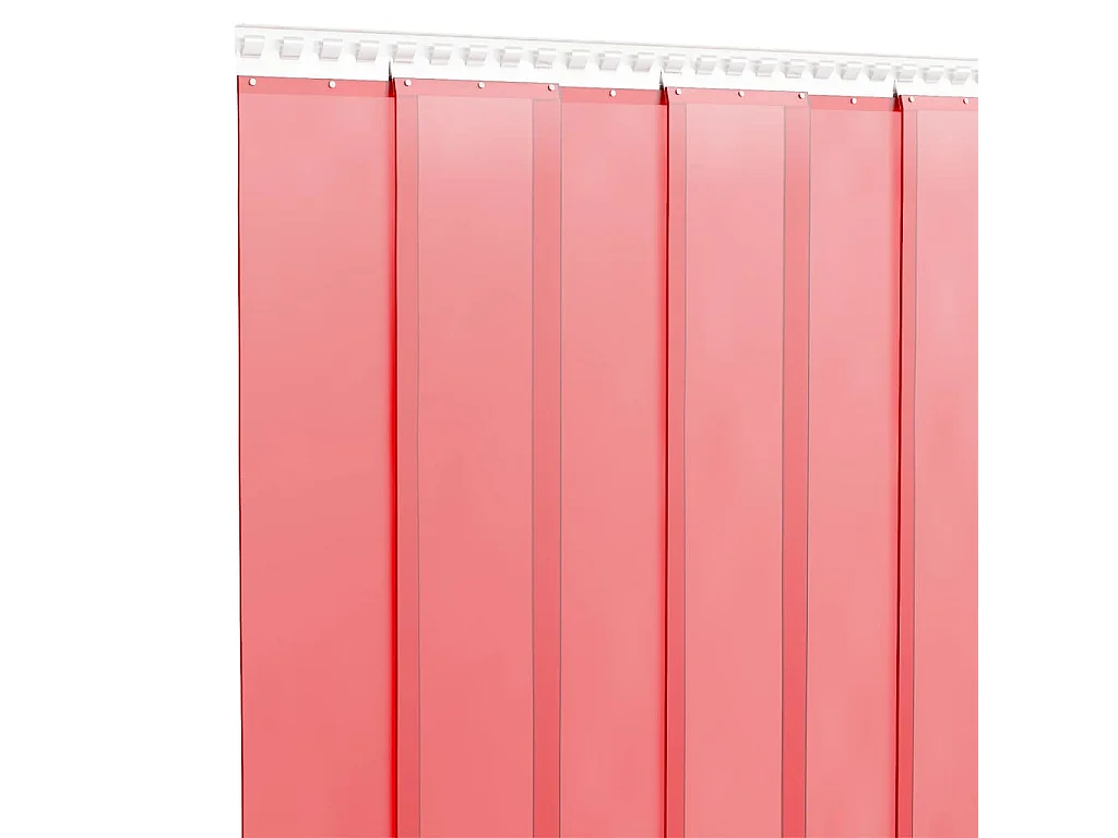 Rideau de porte rouge 300 mmx2,6 mm 25 m PVC