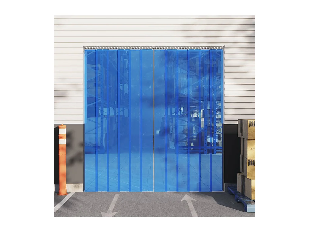 Rideau de porte bleu 200 mmx1,6 mm 50 m PVC