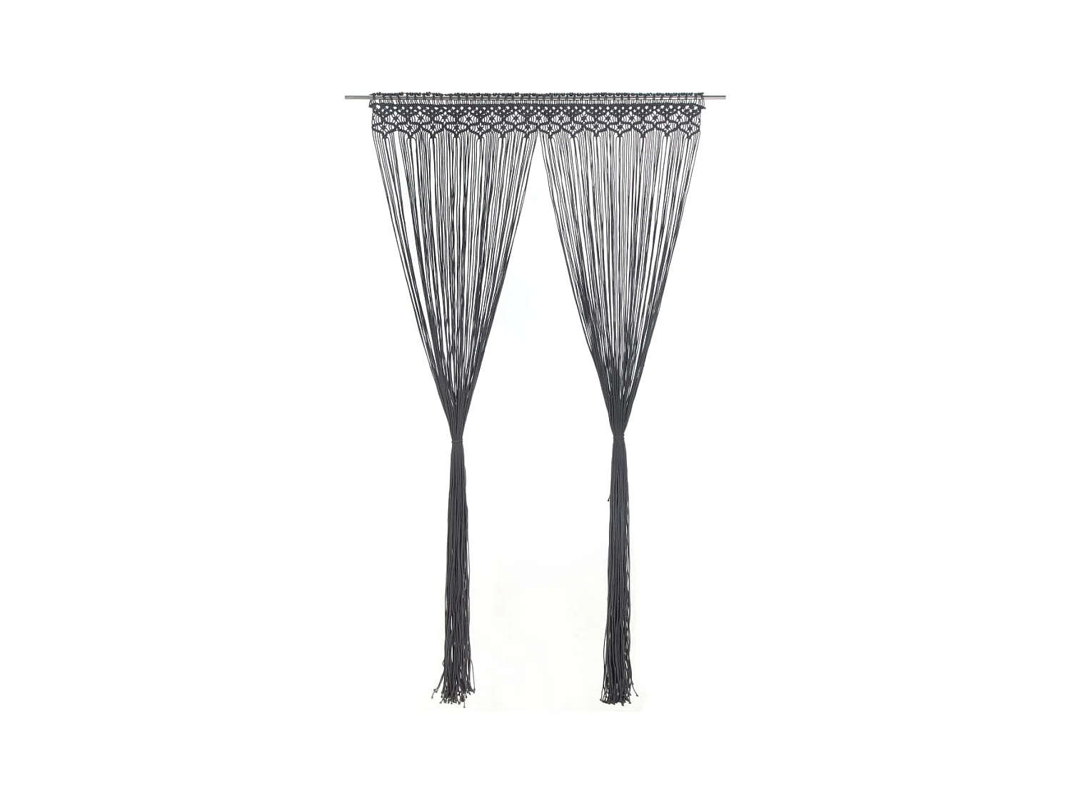Macrame gordijn Antraciet 140x240 cm Katoen