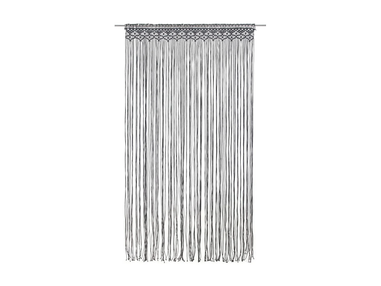 Rideau en macramé Anthracite 140x240 cm Coton