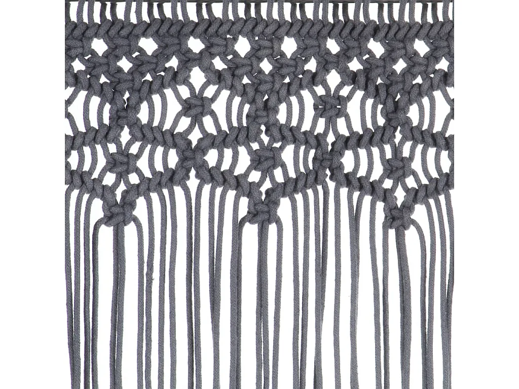 Rideau en macramé Anthracite 140x240 cm Coton