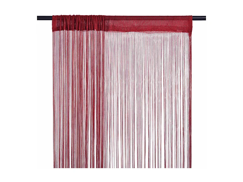 Cortina de fios 2 peças 100 x 250 cm Borgonha