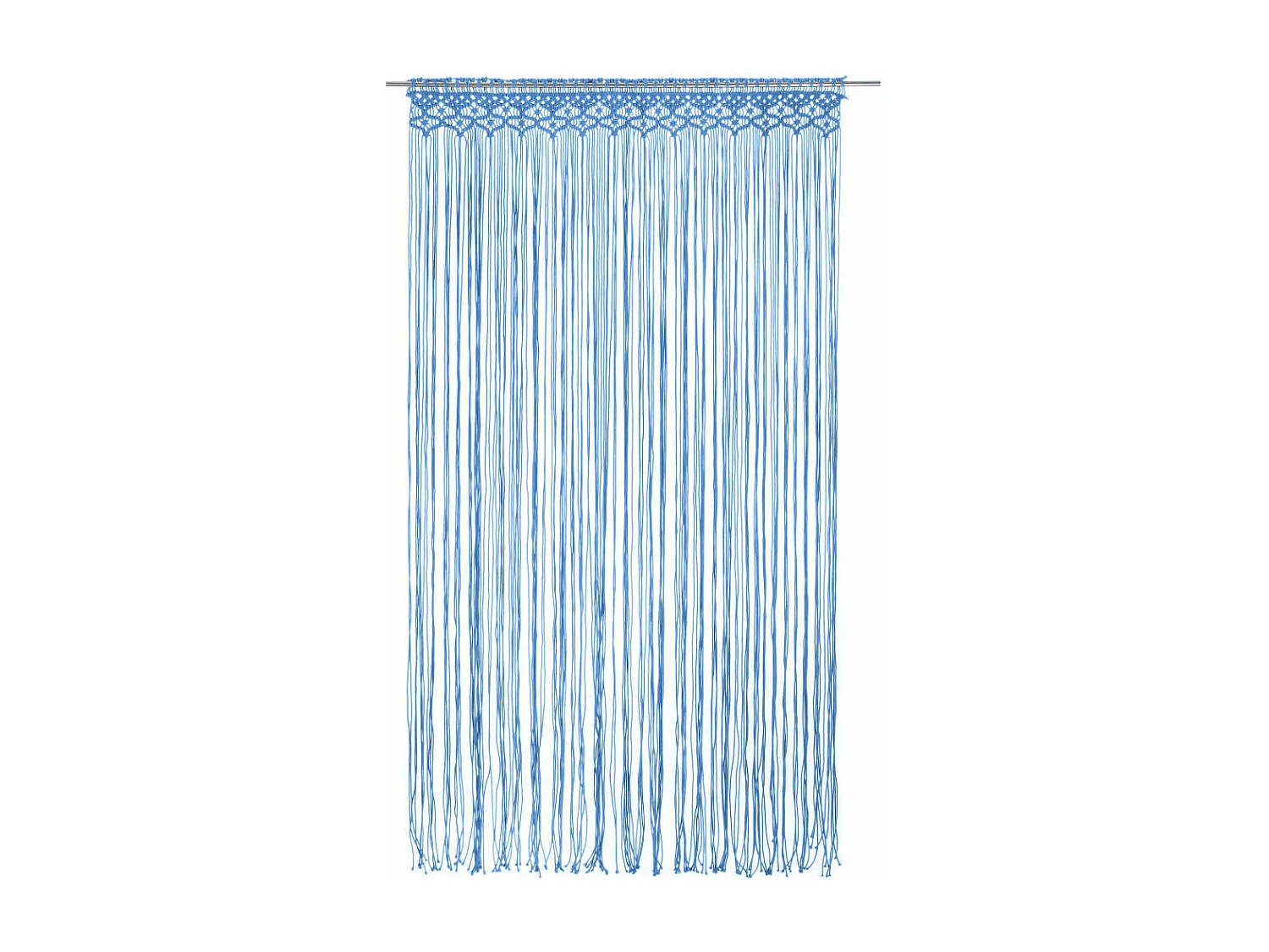 Cortina Macramé Azul 140x240 cm Algodão