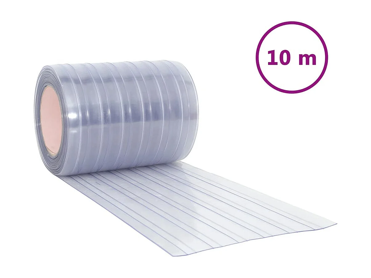 Cortina de porta transparente 300 mmx2,6 mm 10 m PVC