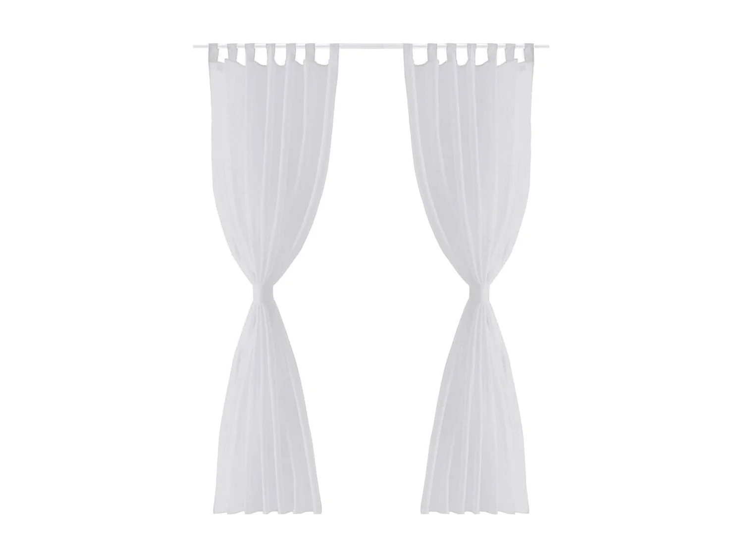 Rideau fin Blanc 140x245 cm 2 pcs