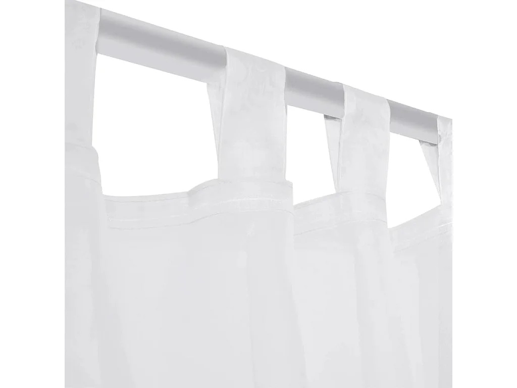Rideau fin Blanc 140x245 cm 2 pcs