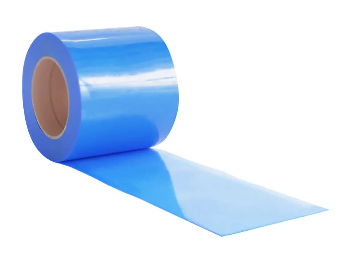 Blauw deurgordijn 200 mmx1,6 mm 25 m PVC