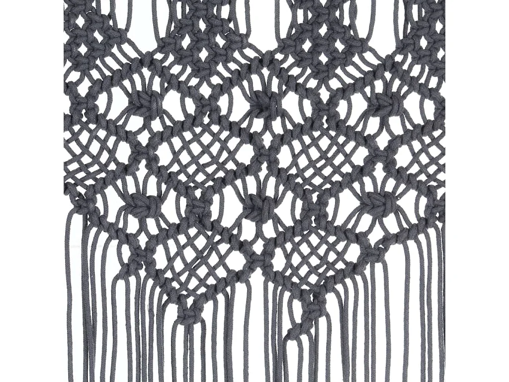 Rideau en macramé Anthracite 140x240 cm Coton