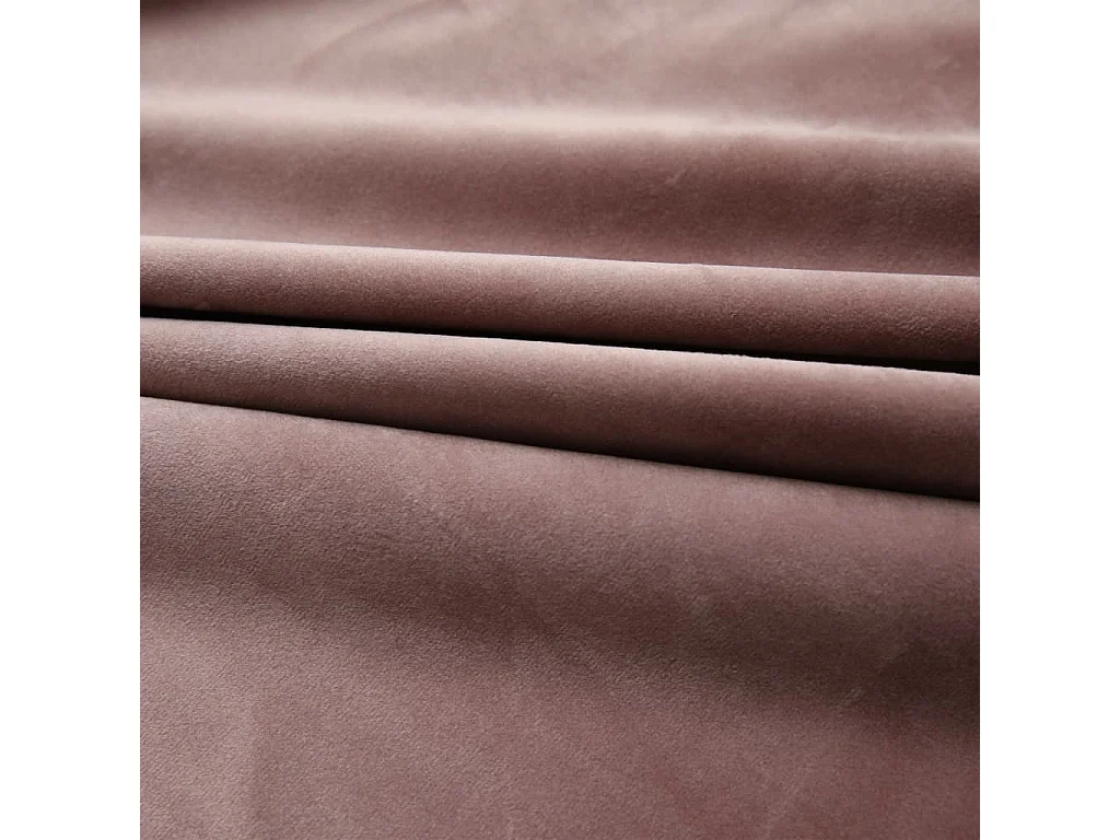 Rideau occultant et crochet 2pcs Velours Rose antique 140x245cm