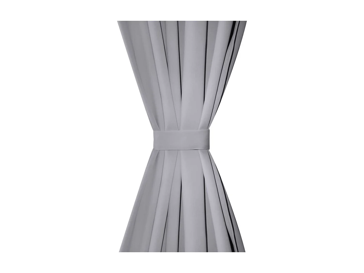 Tenda oscurante oscurante grigia da 2 pezzi con occhielli in metallo 135x245 cm