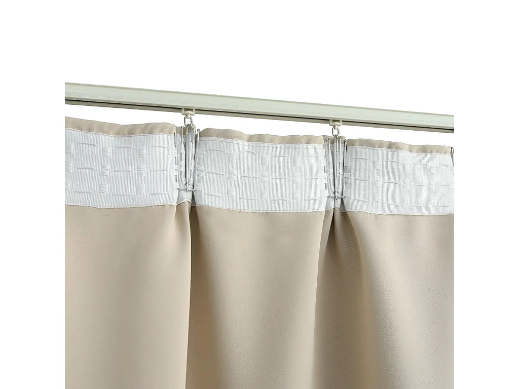 Tenda oscurante con ganci Beige 290x245 cm