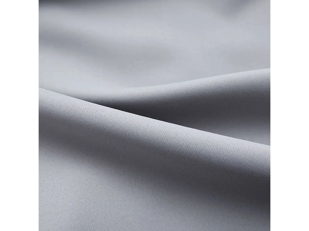 Rideaux occultants avec crochets 2 pcs Gris 140x175 cm