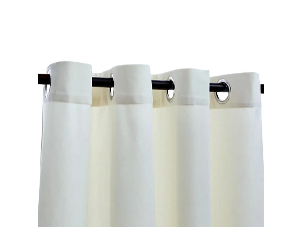Cortinas opacas con anillas 2 uds Terciopelo Crema 140x245 cm