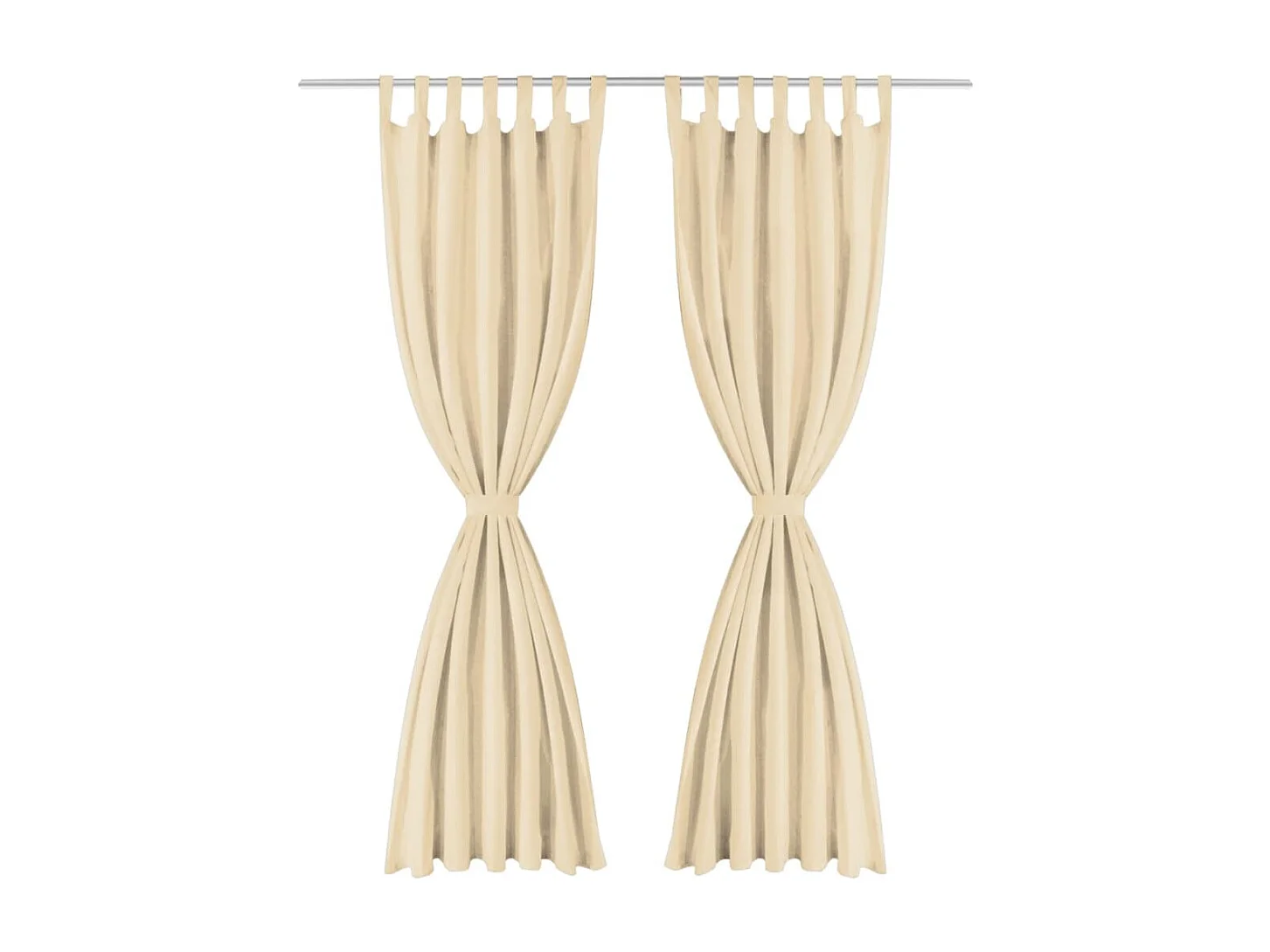 Tenda oscurante con passanti 2 pz 140 x 175 cm Beige