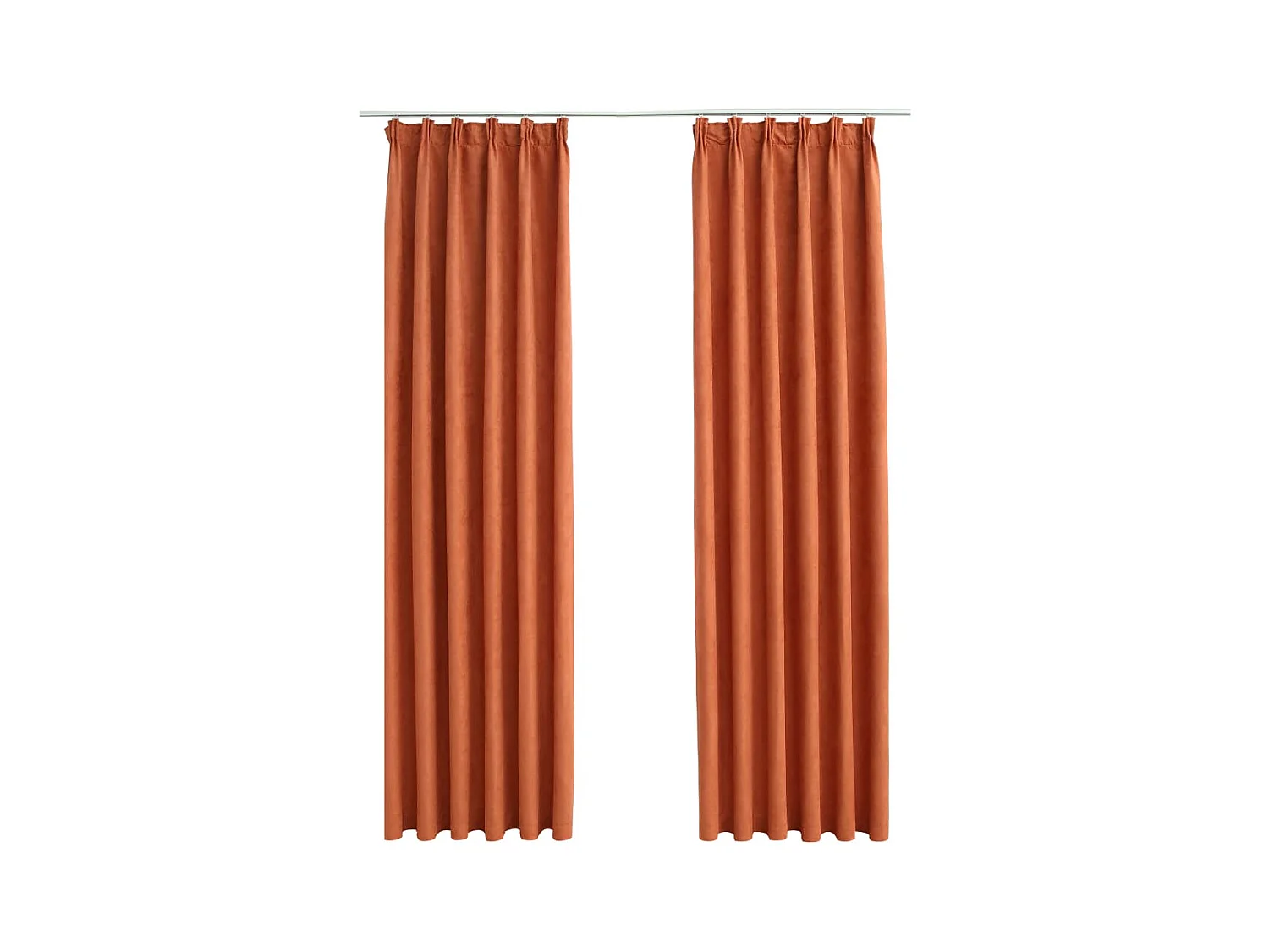 Verdunkelungsvorhänge mit Haken 2 Stück Rost 140x175 cm