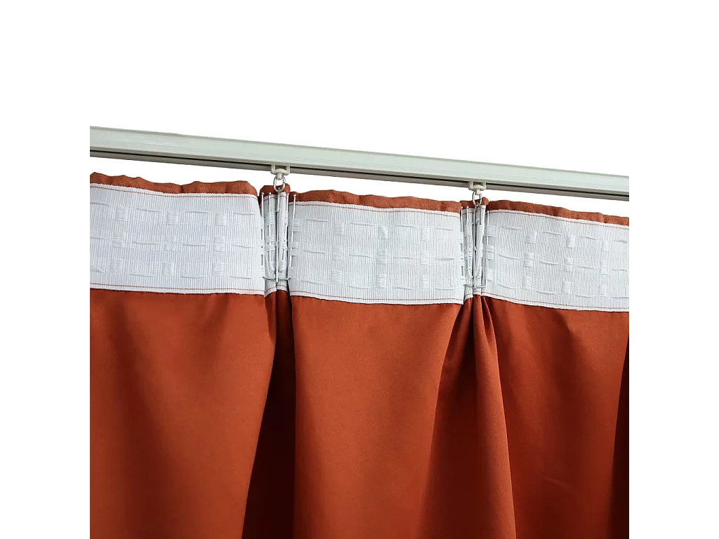 Tende oscuranti con ganci 2 pz Ruggine 140x175 cm