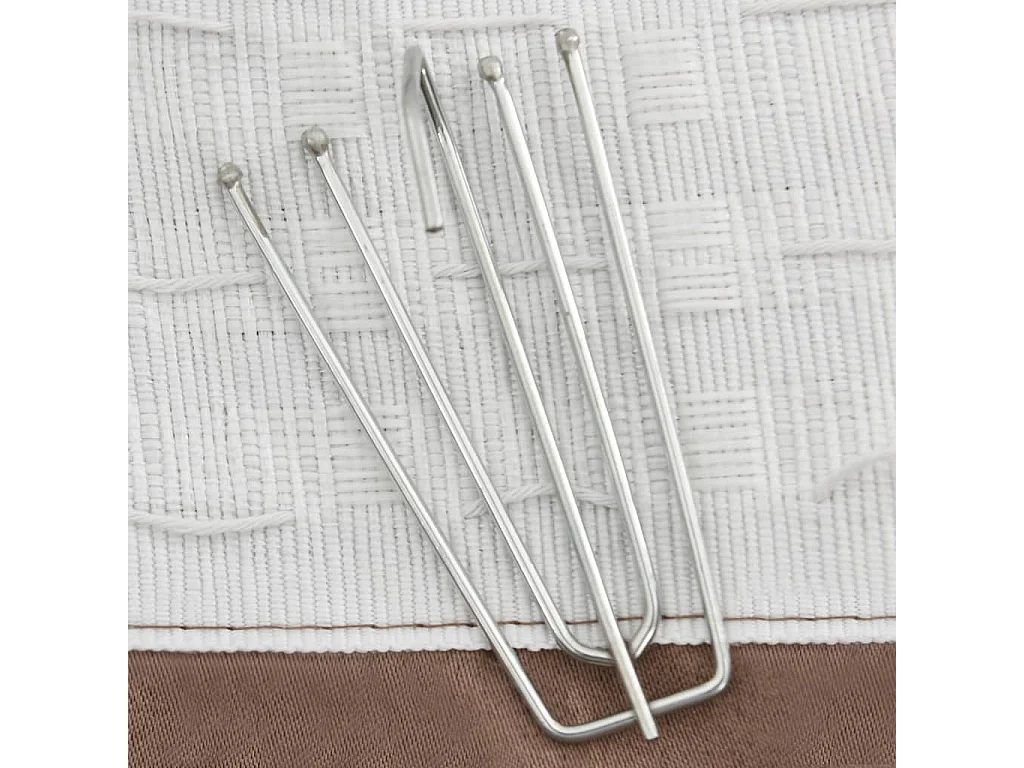 Cortinas blackout e ganchos estilo linho 2 peças Taupe 140x245cm