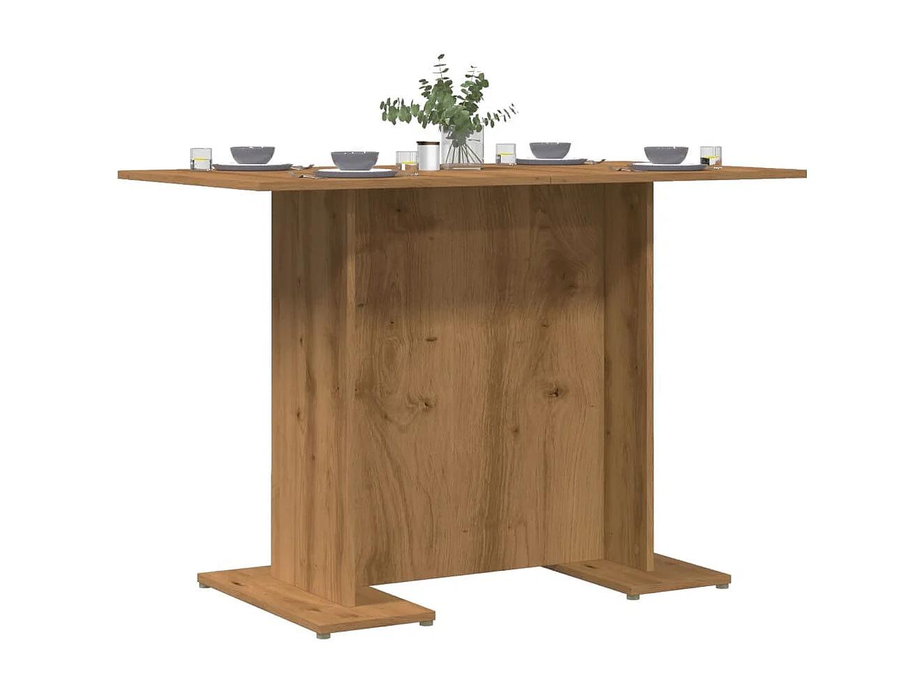 Table à manger chêne artisanal 110 x 60 x 75 cm bois ingénierie