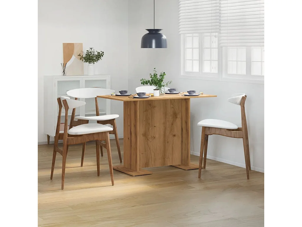 Table à manger chêne artisanal 110 x 60 x 75 cm bois ingénierie