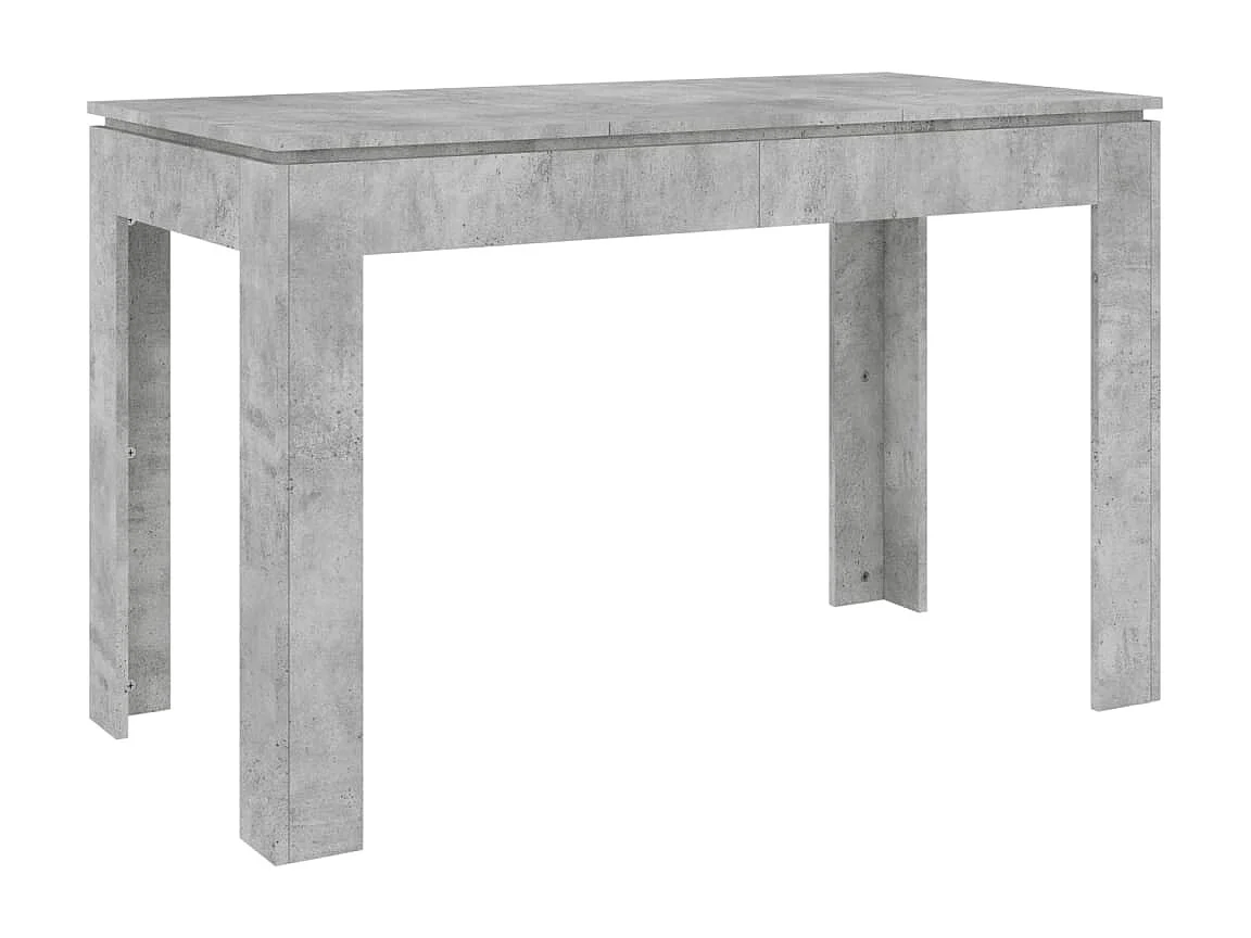 Mesa de jantar 120x60x76 cm contraplacado cinzento cimento