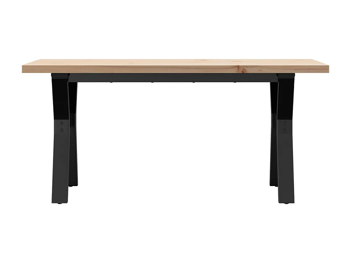 Mesa de centro estrutura em Y 100x50x45,5cm pinho/ferro fundido