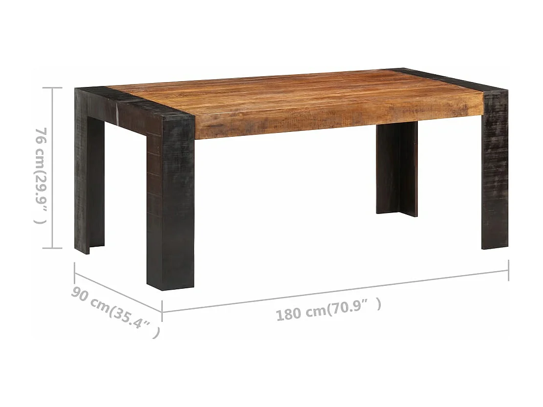 Esstisch 180x90x76 cm Mango Massivholz