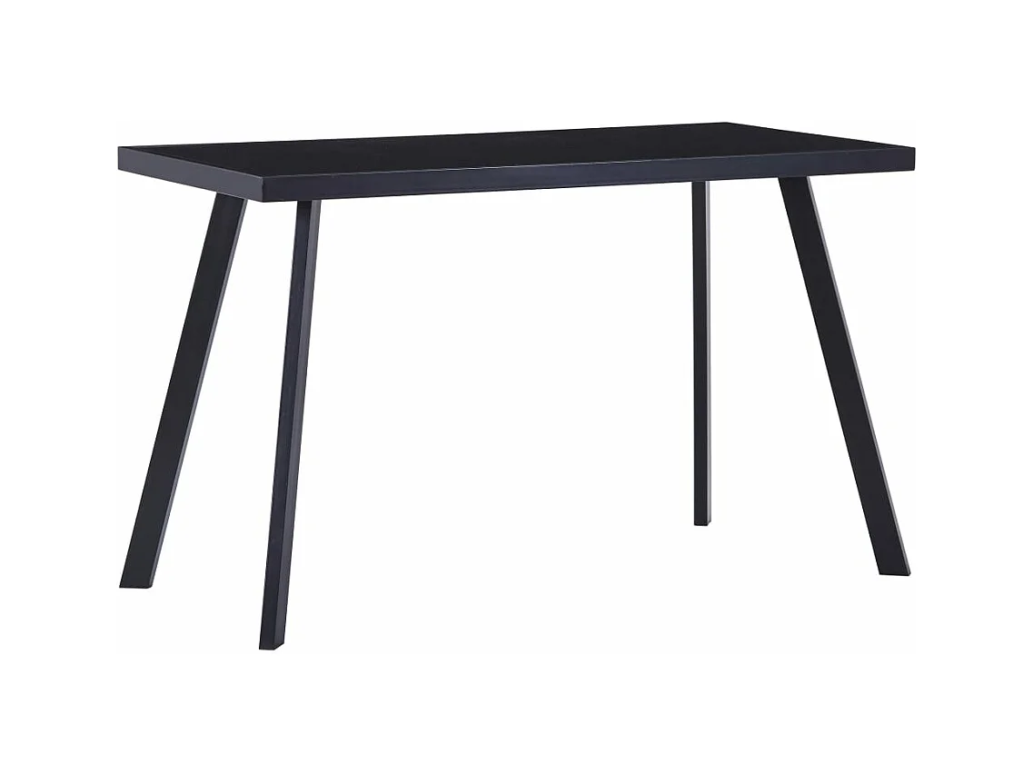 Table à manger Noir 120x60x75 cm Verre trempé