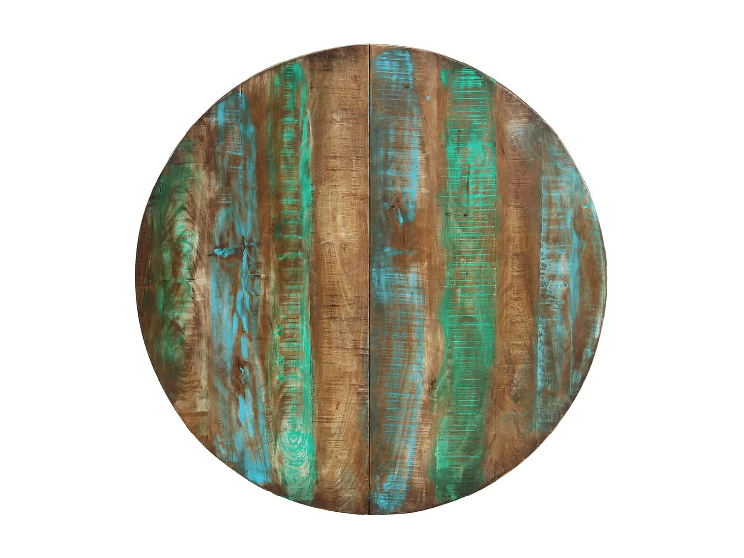 Mesa de jantar 110x75 cm madeira recuperada maciça