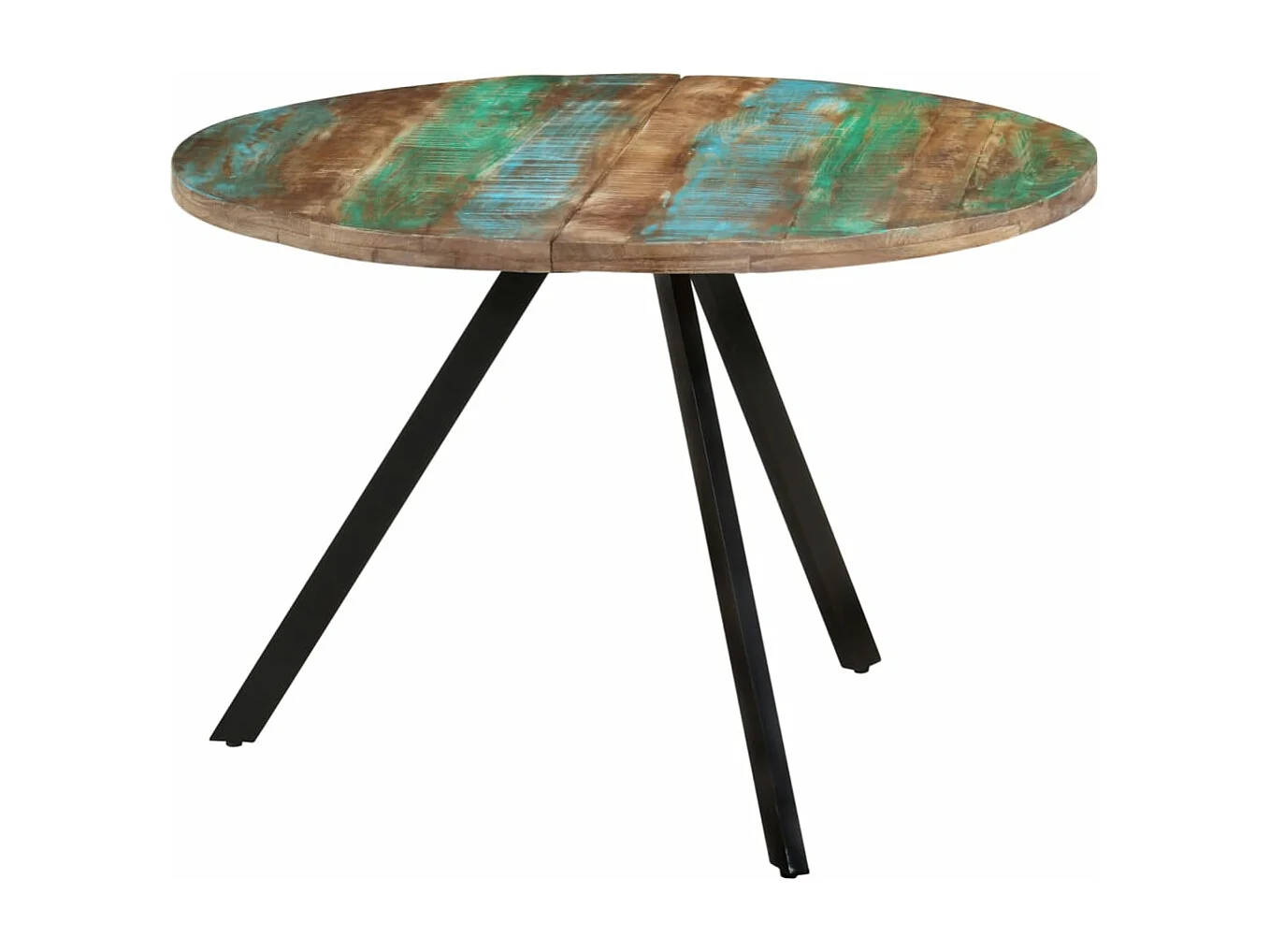 Mesa de jantar 110x75 cm madeira recuperada maciça