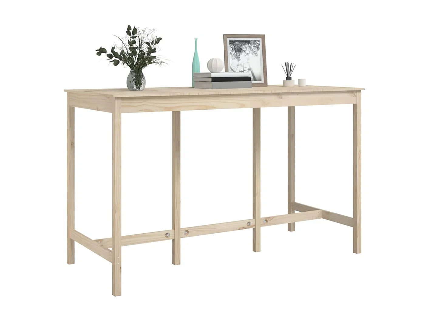 Mesa de bar 180x80x110 cm madeira de pinho maciça